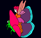 Dibujo Duende y mariposa pintado por salomefore