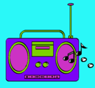 Dibujo Radio cassette 2 pintado por kydc23