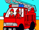 Dibujo Coche de Bomberos pintado por miguelain