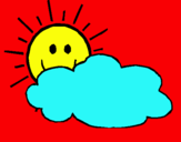 Dibujo Sol y nube pintado por yuneily
