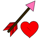 Dibujo Flecha y corazón pintado por xiimeenaa