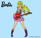 Dibujo Barbie guitarrista pintado por stefii