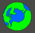 Dibujo Planeta Tierra pintado por ibaserfggggh