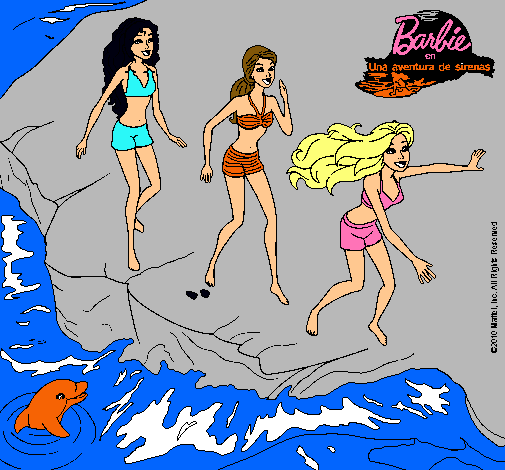 Barbie y sus amigas en la playa