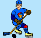Dibujo Jugador de hockey sobre hielo pintado por sicus