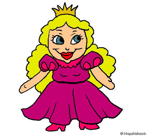 Dibujo Princesa pequeña pintado por vicktoria