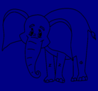 Dibujo Elefante feliz pintado por tito9