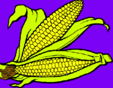 Dibujo Mazorca de maíz pintado por yesi