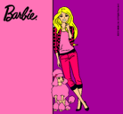 Dibujo Barbie con cazadora de cuadros pintado por Lokitha