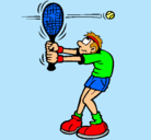 Dibujo Pelota veloz pintado por tennis