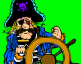Dibujo Capitán pirata pintado por esrefy