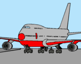 Dibujo Avión en pista pintado por angel962