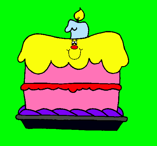 Dibujo Pastel de cumpleaños pintado por barbihw