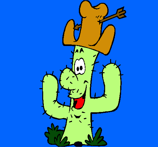 Cactus con sombrero