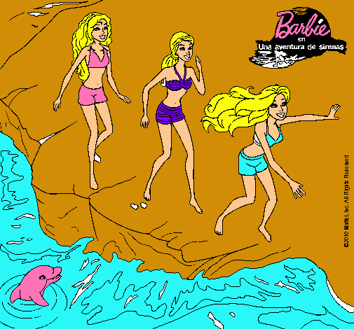 Barbie y sus amigas en la playa