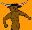 Dibujo Cabeza de búfalo pintado por matger