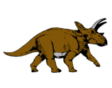 Dibujo Triceratops pintado por ISMAE