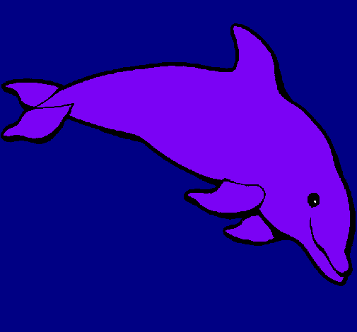 Dibujo Delfín contento pintado por xiimeenaa