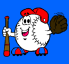 Dibujo Bola de béisbol pintado por ricardo19984