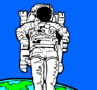 Dibujo Astronauta pintado por BLUBI
