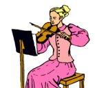 Dibujo Dama violinista pintado por adiara