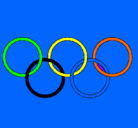 Dibujo Anillas de los juegos olimpícos pintado por xike