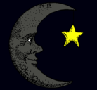 Dibujo Luna y estrella pintado por Eli_Anto