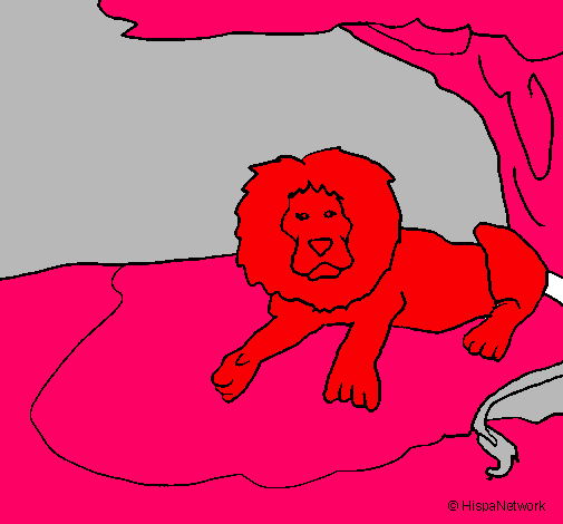 Dibujo Rey león pintado por mishelle