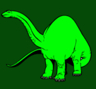 Dibujo Braquiosaurio II pintado por diplodocus