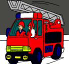 Dibujo Coche de Bomberos pintado por 0220