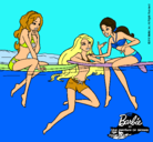 Dibujo Barbie y sus amigas pintado por elbabarrueta