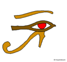 Dibujo Ojo Horus pintado por cascerdote