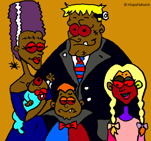 Dibujo Familia de monstruos pintado por christian1