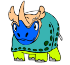 Dibujo Rinoceronte pintado por vitu