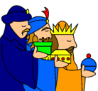 Dibujo Los Reyes Magos 3 pintado por goggita