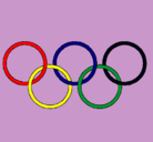 Dibujo Anillas de los juegos olimpícos pintado por defi