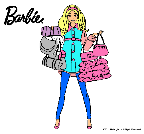 Dibujo Barbie de compras pintado por christian1