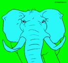 Dibujo Elefante africano pintado por leyria