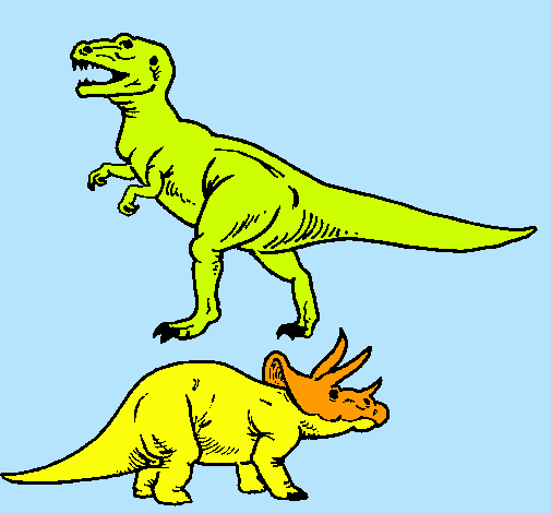 Triceratops y tiranosaurios rex