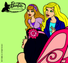 Dibujo Barbie y sus amigas sorprendidas pintado por Yaninina 