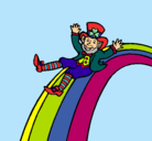 Dibujo Duende en el arco iris pintado por barsobian