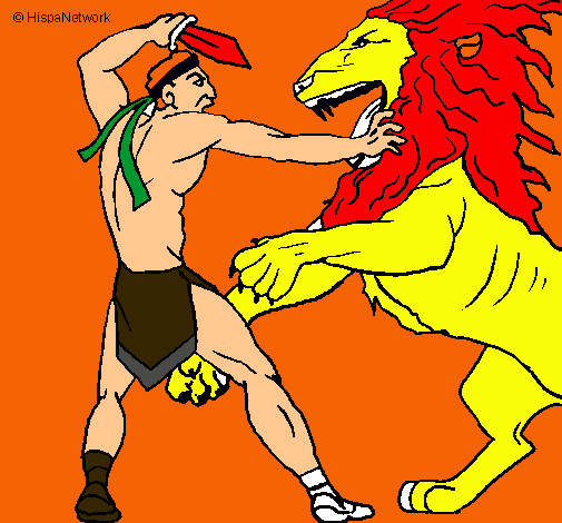 Gladiador contra león