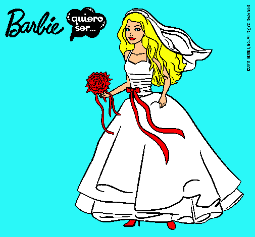 Barbie vestida de novia