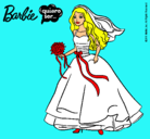 Dibujo Barbie vestida de novia pintado por kskksksksk