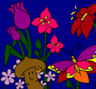 Dibujo Fauna y flora pintado por 1004
