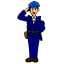 Dibujo Policía saludando pintado por nohemi100