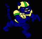 Dibujo Jugador tigre pintado por bardonnnnnnn