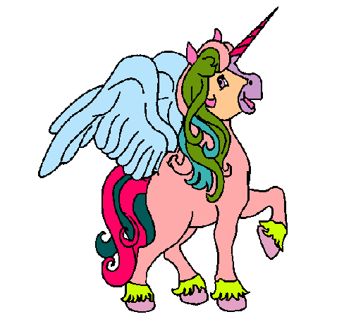 Unicornio con alas