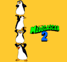 Dibujo Madagascar 2 Pingüinos pintado por henr