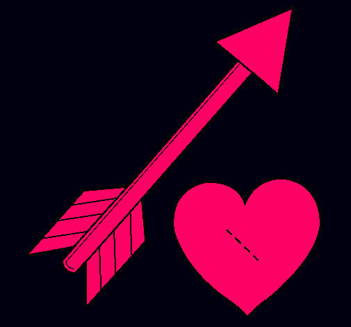 Dibujo Flecha y corazón pintado por Maria_15